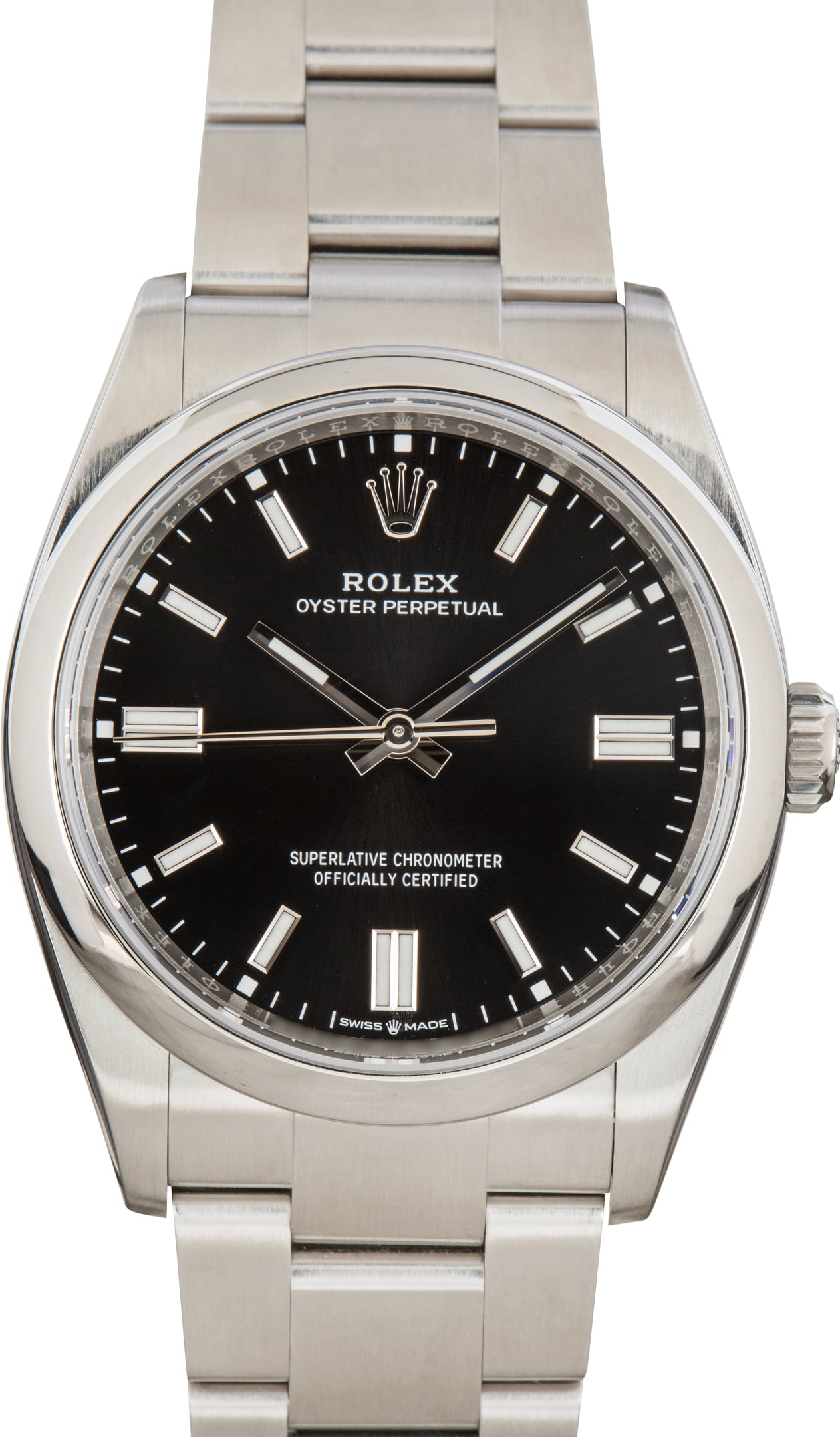 Pre-Owned Rolex Oyster Perpetual Ref 126000 Black Index Dial
