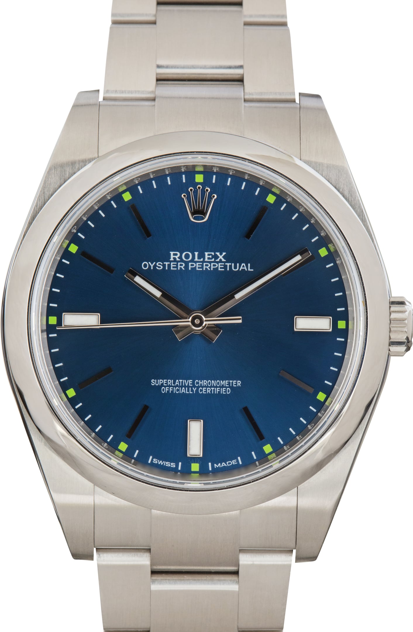 Pre-Owned Blue Dial Rolex Oyster Perpetual 39 Ref 114300