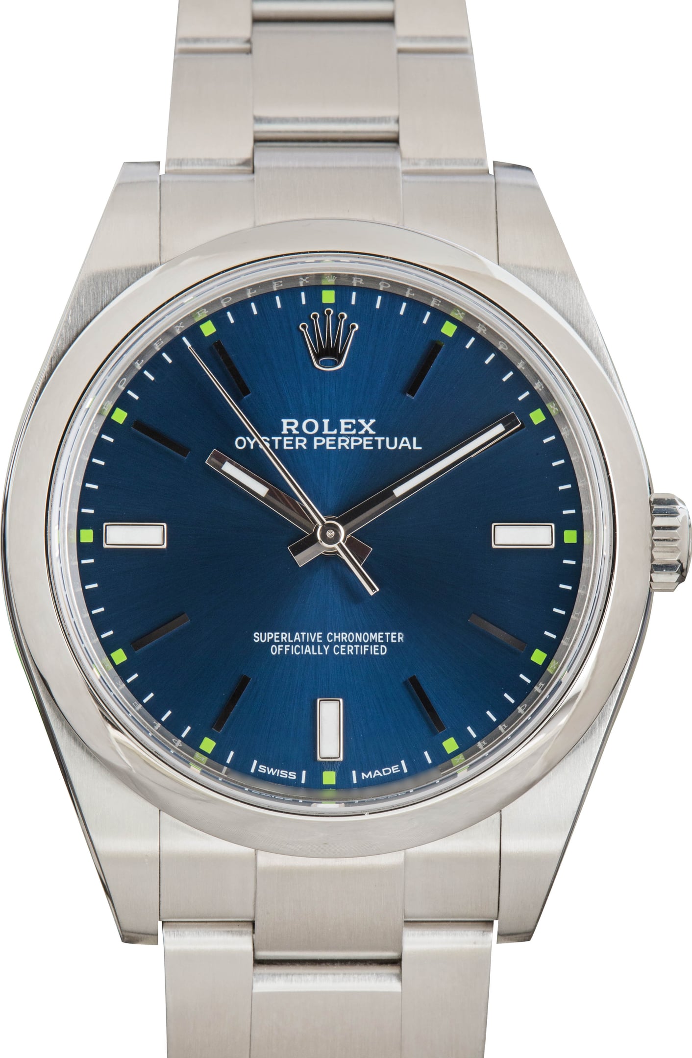 Pre-Owned Rolex Oyster Perpetual 39 ref 114300 Blue Dial