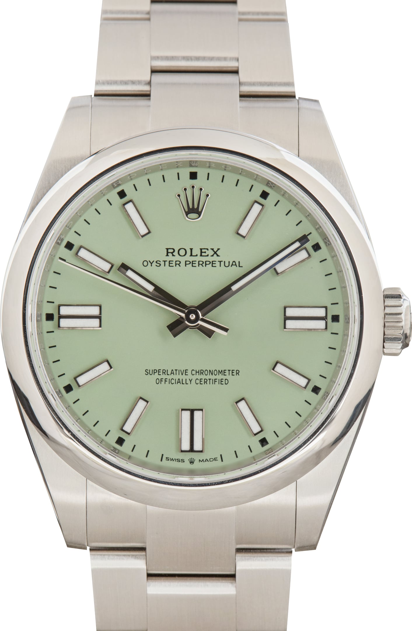 Pre-Owned Rolex Oyster Perpetual 41 Ref 134300 Pistachio Dial