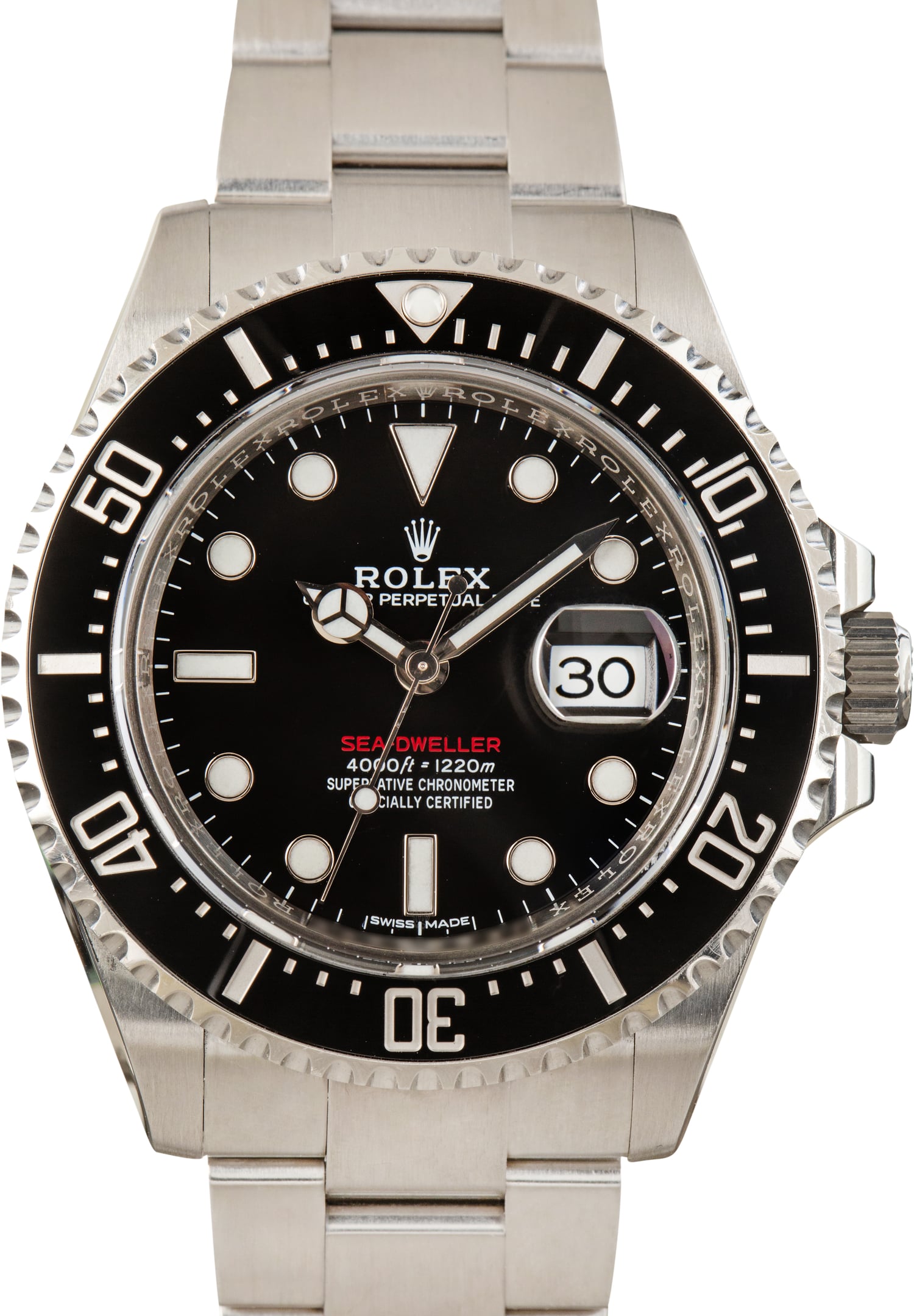Pre-Owned Rolex Sea-Dweller ref 126600 Red Writing Black Dial