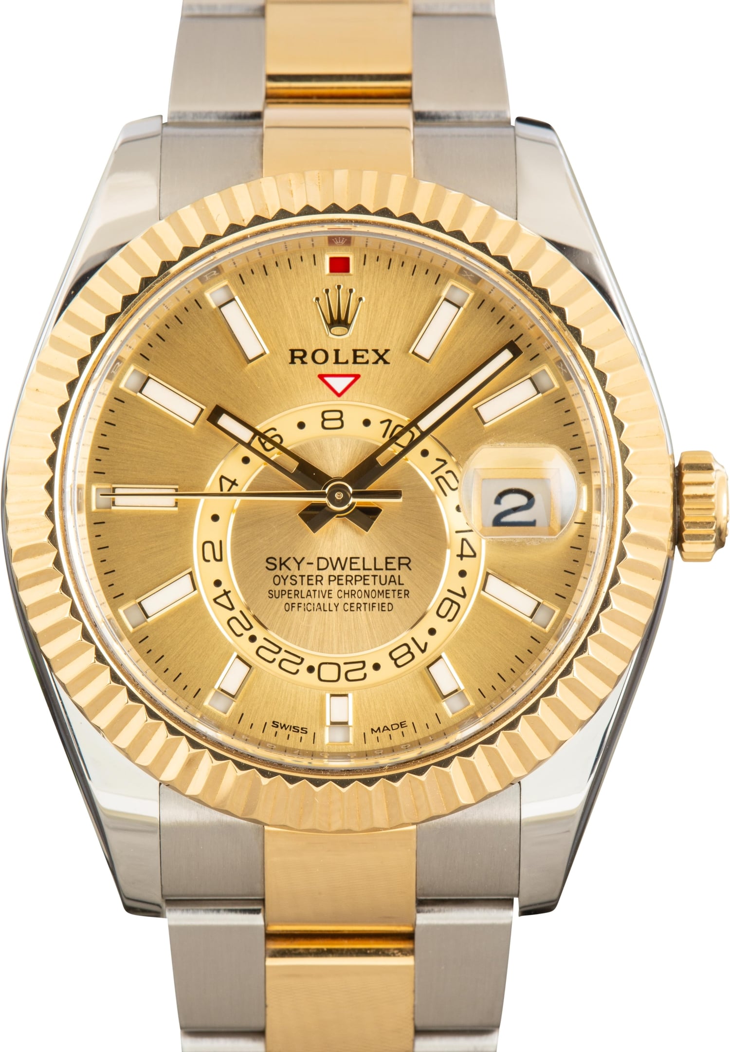 Pre-Owned Rolex Sky-Dweller Ref 326933 Champagne Dial