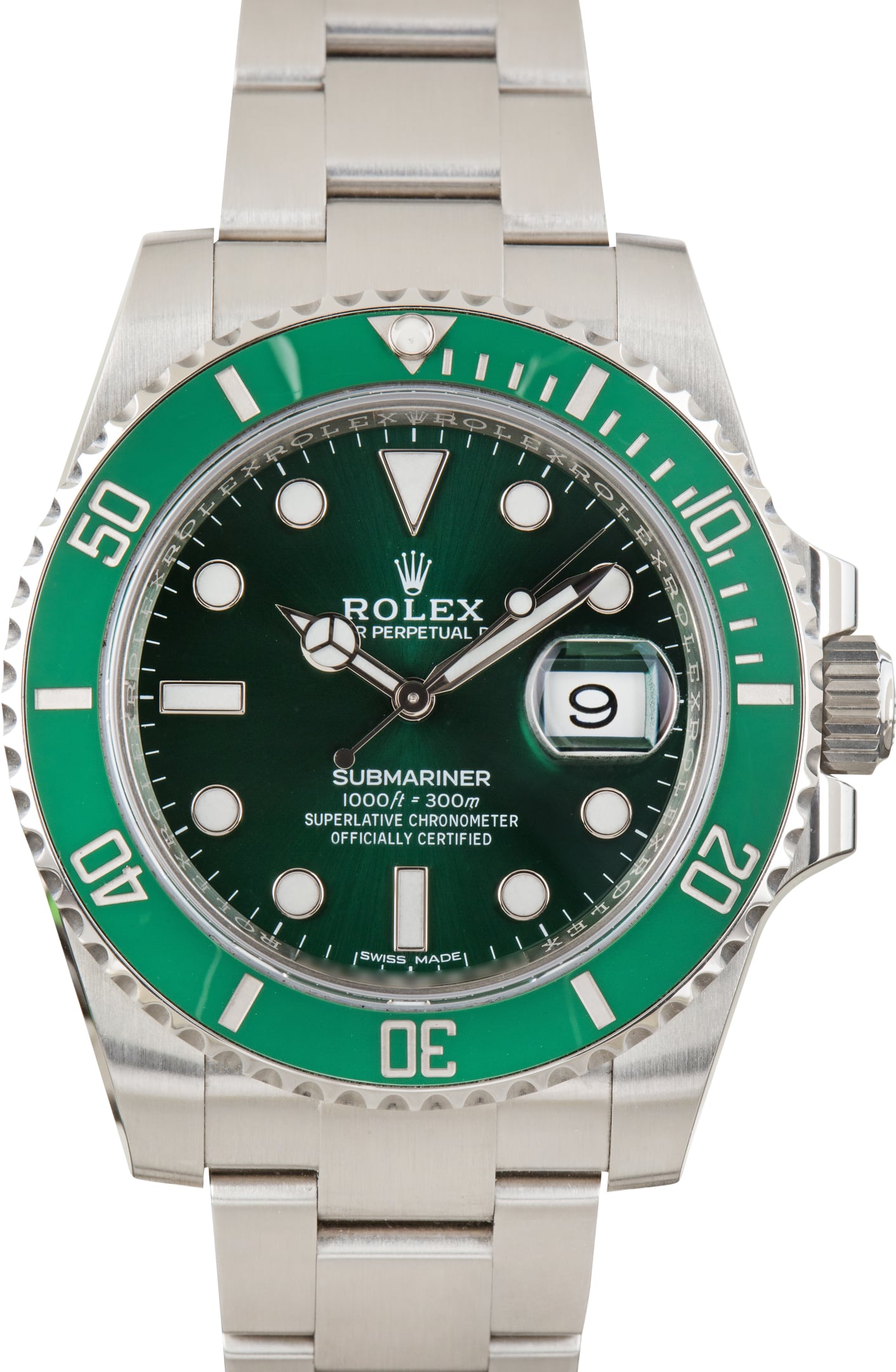 Pre-Owned Rolex Submariner Green Hulk 116610LV
