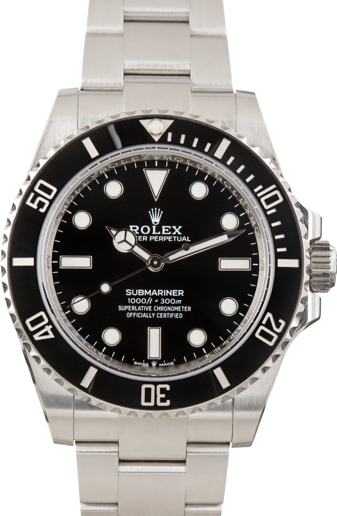 Pre-Owned Rolex Submariner 124060LN Black Chromalight Dial