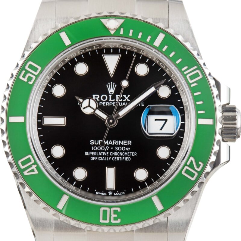 Pre-Owned Green Bezel Rolex Submariner Ref 126610LV Starbucks