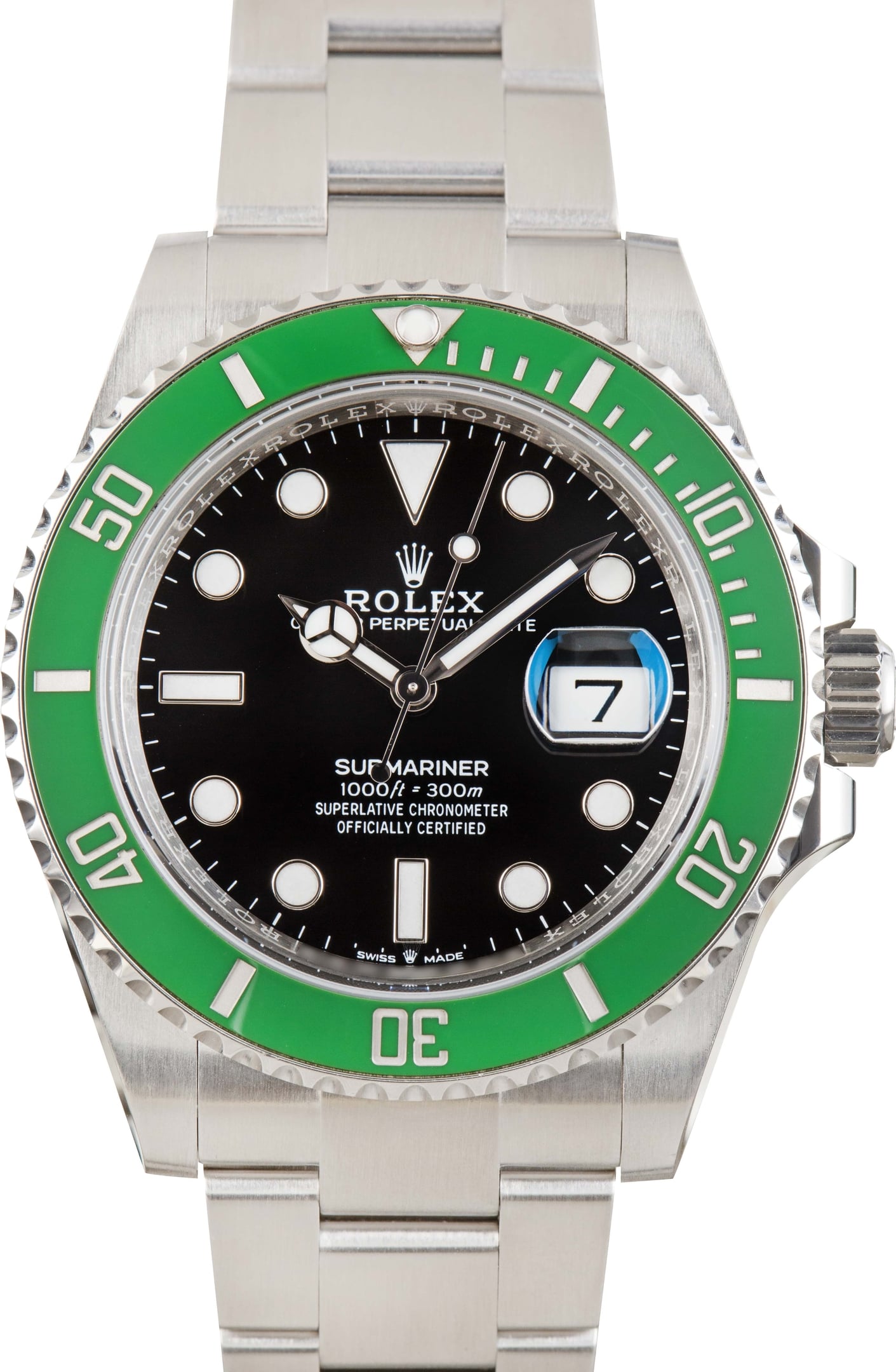 Pre-Owned Green Bezel Rolex Submariner Ref 126610LV Starbucks