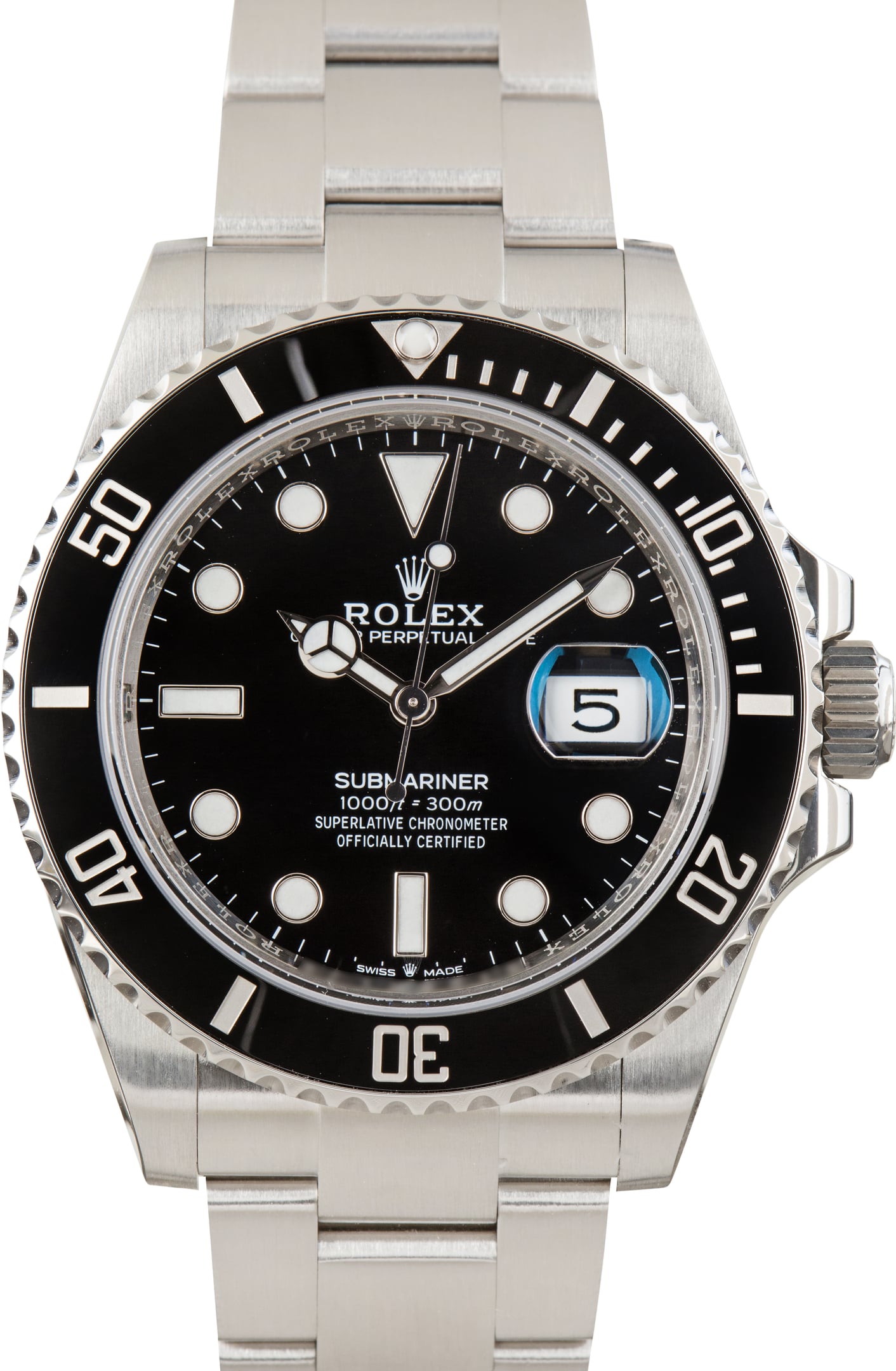 Pre-Owned Steel Rolex Submariner ref 126610LN Black Dial
