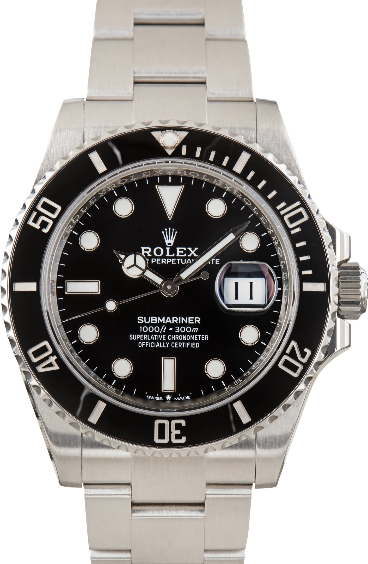 Pre-Owned Steel Rolex Submariner 126610LN Black Dial