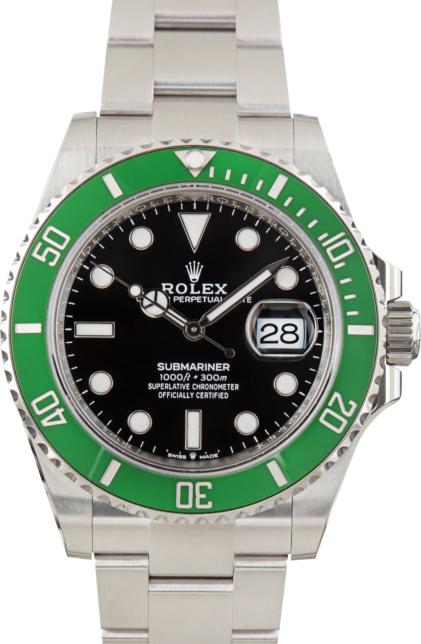 Pre-Owned Rolex Submariner Starbucks ref 126610LV Green Bezel
