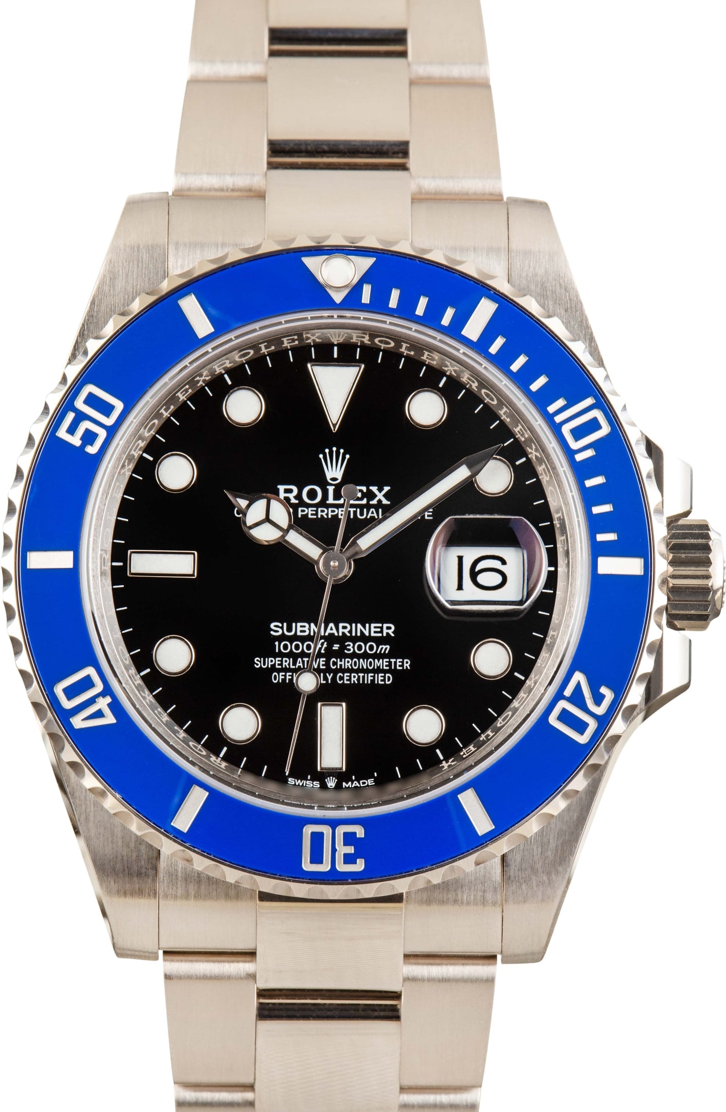 Pre-owned 18k White Gold Rolex Submariner 126619 Cookie Monster