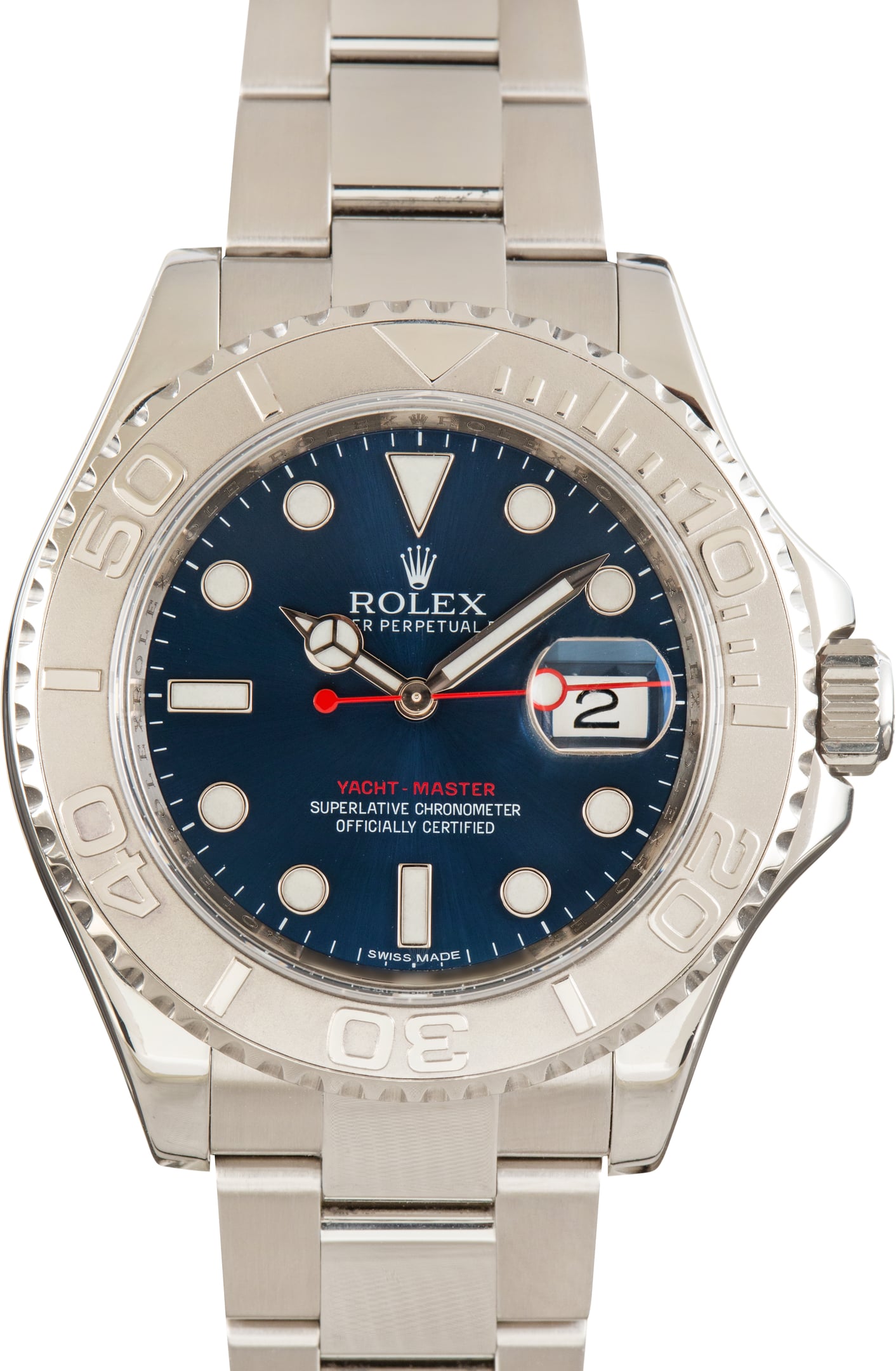 Pre-Owned Rolex Yacht-Master 40 Blue Dial ref 116622