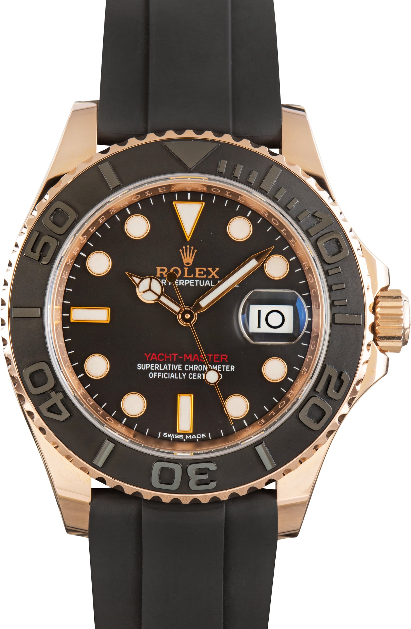 Pre-Owned Rolex Yacht-Master 40 Black Dial ref 116655