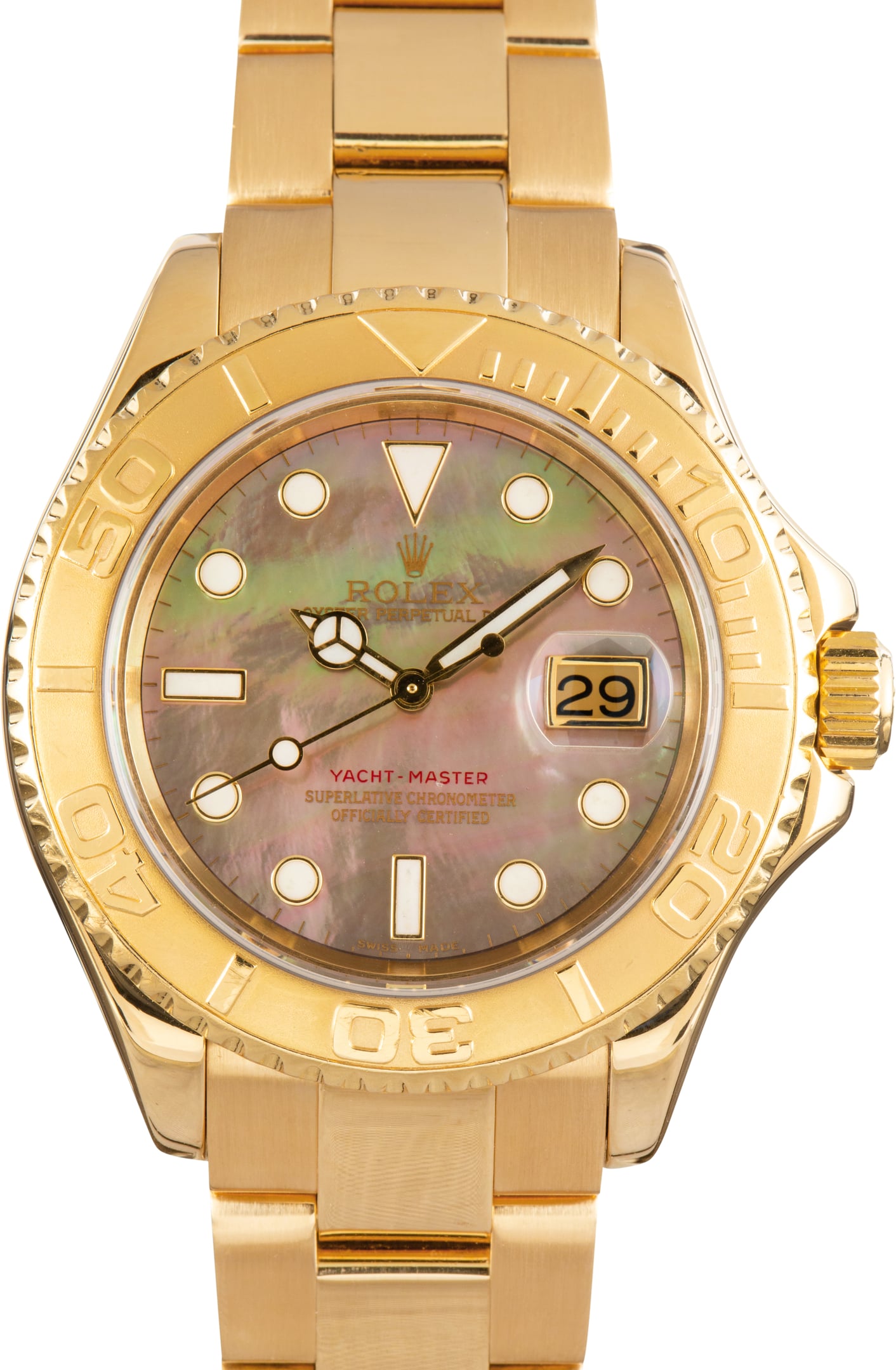Pre-Owned Rolex Yacht-Master 40 Ref 16628 Mother of Pearl Dial