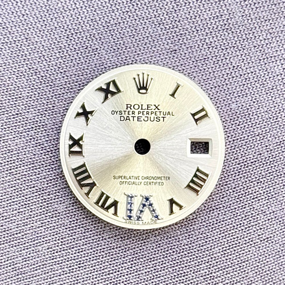 Rolex Datejust Silver Roman Sapphire Vi Dial Material WHITE GOLD